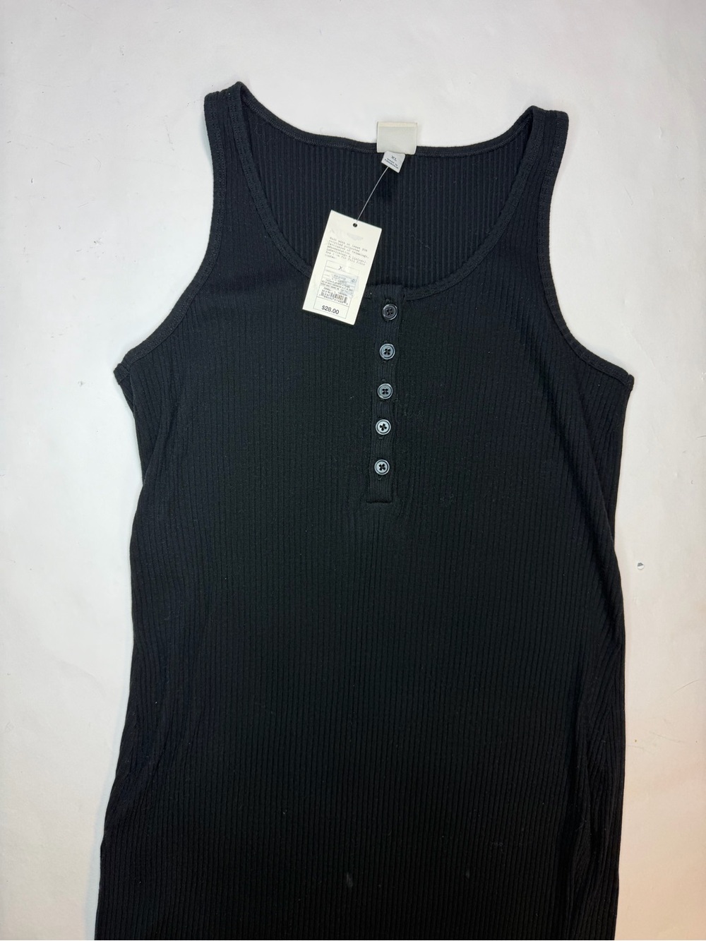 a new day Black Ribbed Midi Tank Dress - Picture 2 of 3